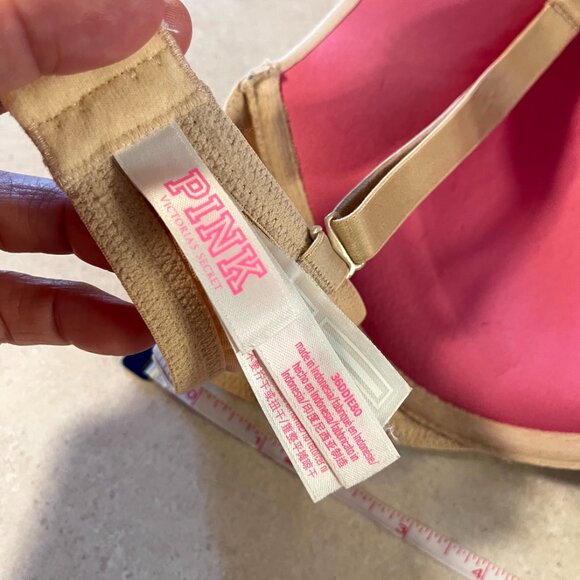 Pink Victoria's Secret Wear Everywhere Push Up Bra 36DD Nude - Picture 7 of 8